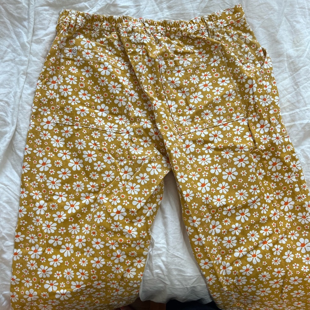 Big bud press work pants, flower print size xl